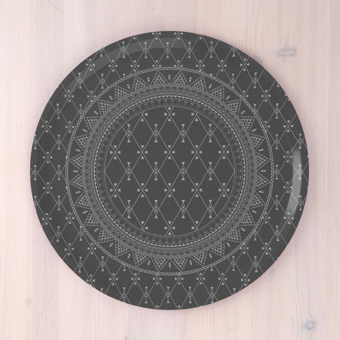 Huvudbild Bricka Buorre idet 38 cm mörk