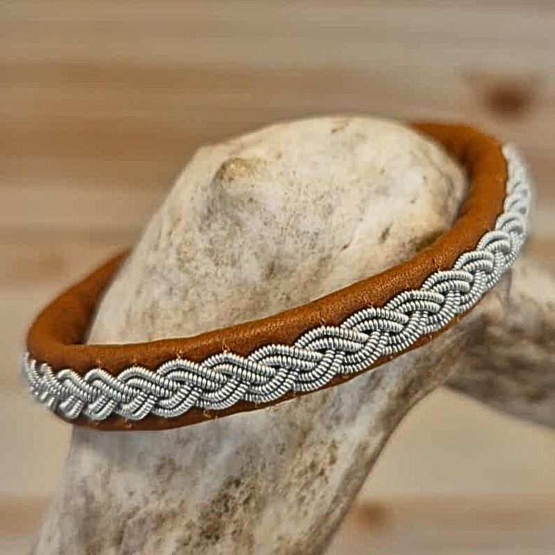 Tinnarmbånd Fabriksgarvet Reinskinn