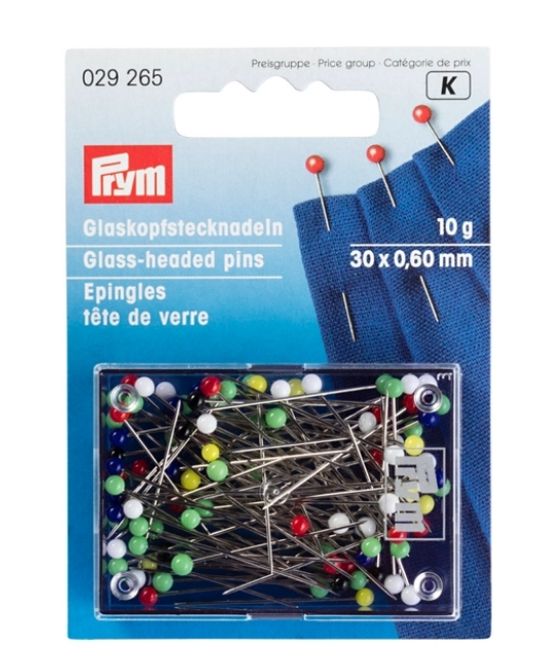 Huvudbild Glashovednåle 30 x 0,6 assorteret (10 gram)