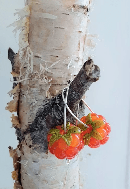 Huvudbild Hjortron Glas Örhängen