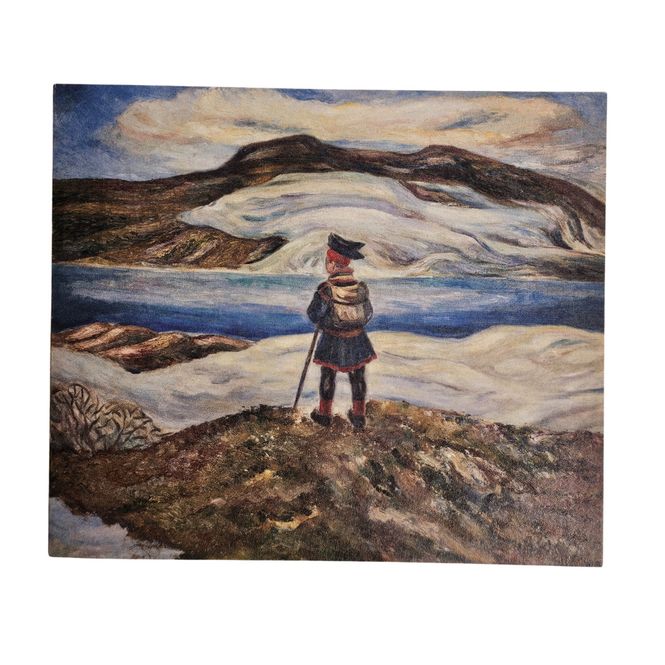 Hovedbilde Man Ved Vann John Savio Dobelt Kunstkort A6